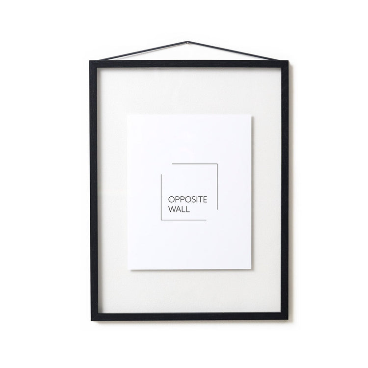 Black floating frame and plexiglass 12 x 16 in [as is]