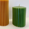 Forest fluted pillar candle 