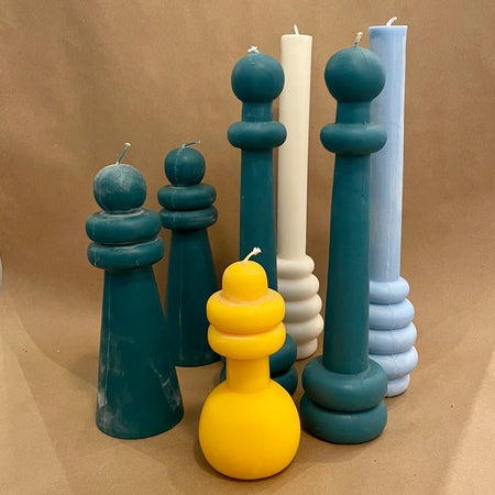 Spindle Candle [various sizes and colors] [as is] 