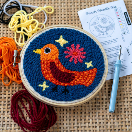 DIY punch needle kit Bird