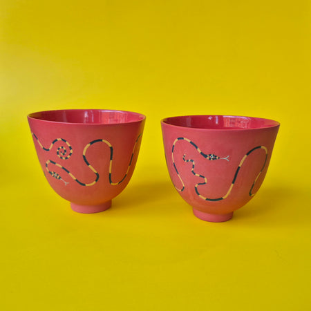 Pink snake cup