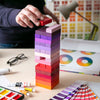 Multicolored wooden tower game 