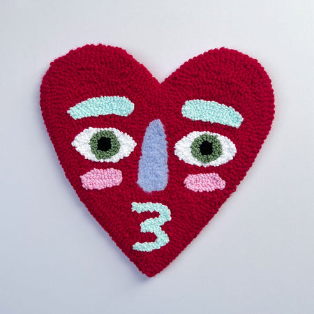 Pièce textile murale 'Big Kiss'