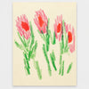 Affiche sérigraphie 'Fleurs roses'