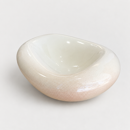 Bol Pouffy crème en céramique