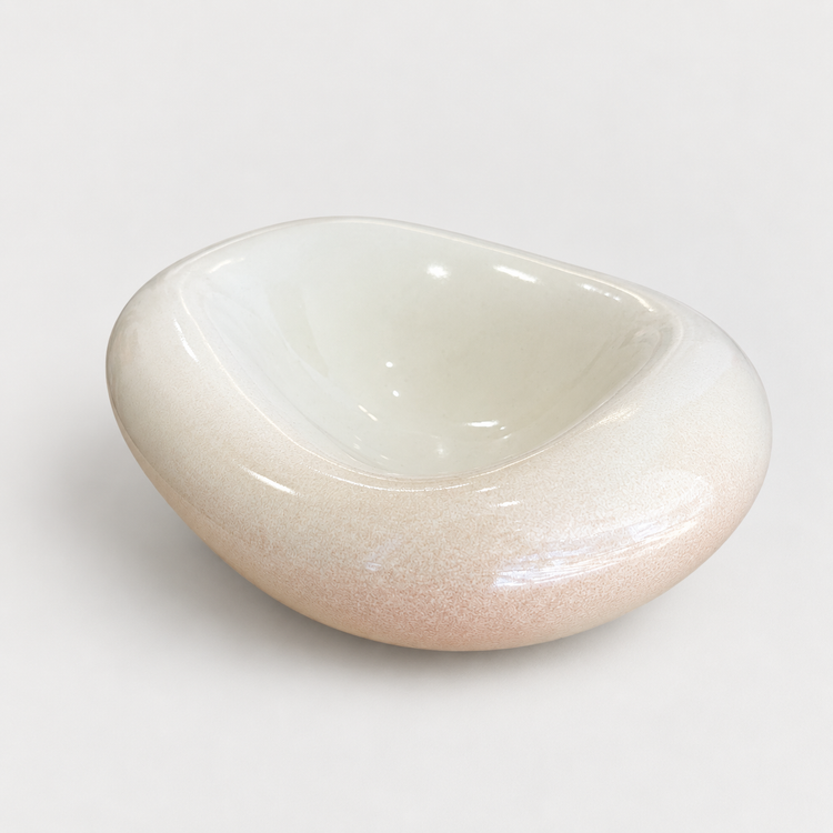 Bol Pouffy crème en céramique