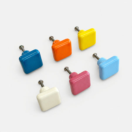 Poignée carrée en céramique [couleurs variées]