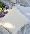 Housse de coussin Rayures beige