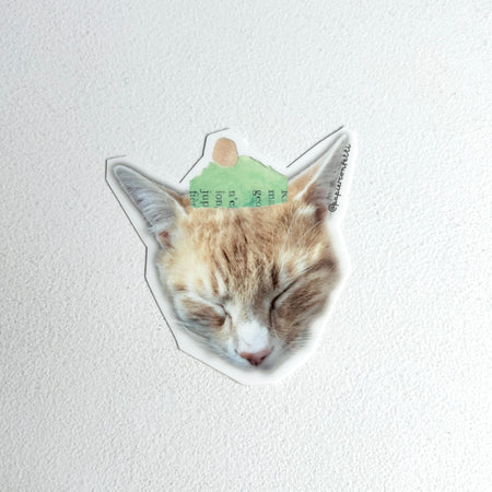 Cat hat sticker 
