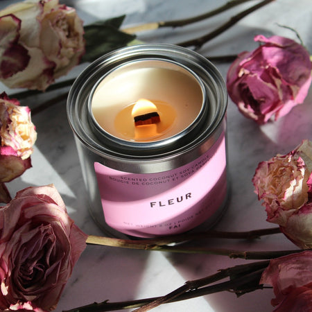Coconut and soy candle Fleur 