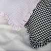 Housse de coussin Frill Vichy noir