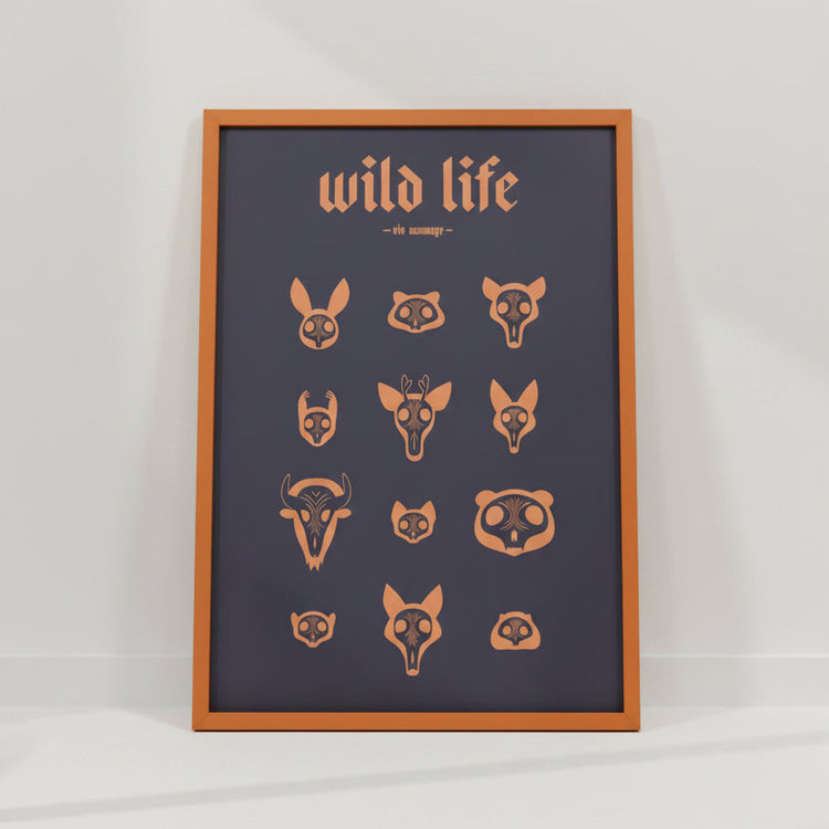 Affiche 'Wild Life' Mauve