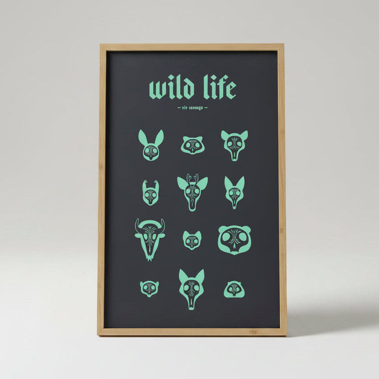 Affiche 'Wild Life' Noir
