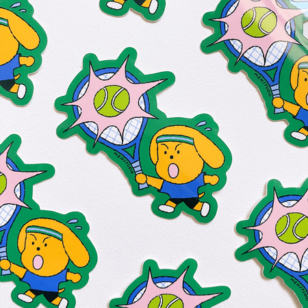 Let's play tennis sticker 