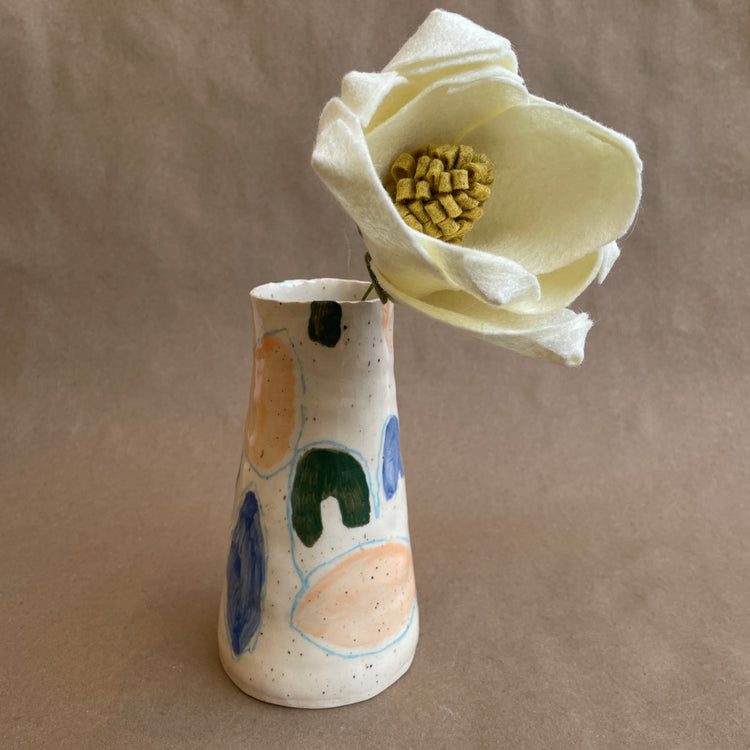 Vase moyen abstrait en céramique no.325