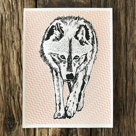 Screen-printed poster 'Wolf' 