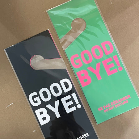 Good bye door hanger [as is] 