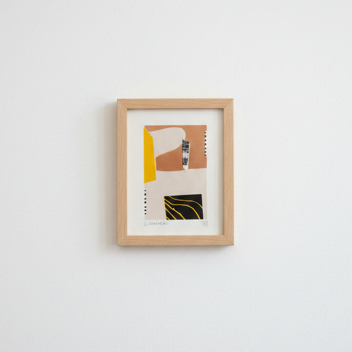 Mini oeuvre sérigraphiée Paysages urbains terre