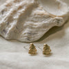 Under the Ocean Brass Stud Earrings