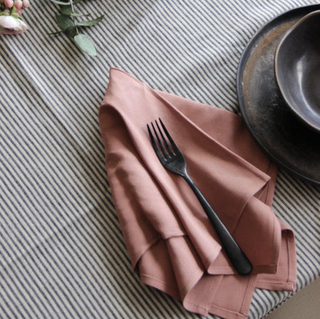 Set of 2 Mocha Linen Napkins 