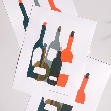 Affiche risographie 'Olio E Aceto'