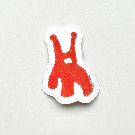 Autocollant chaise rouge