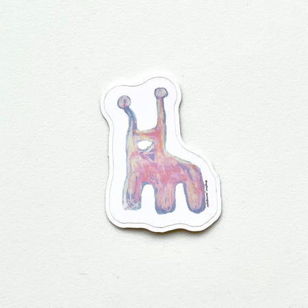 Autocollant chaise rose