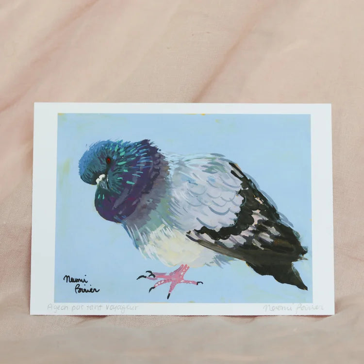 Affichette 'Pigeon pas tant voyageur'