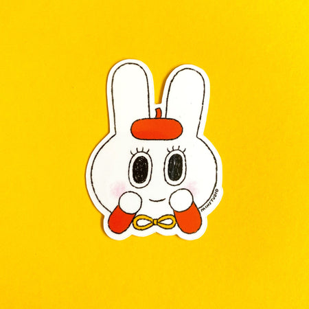 Beret bunny sticker 