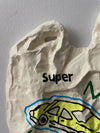 Oeuvre originale en papier mâché 'Super vite'