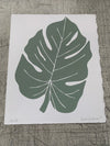 Screen-printed poster 'Green leaf' 