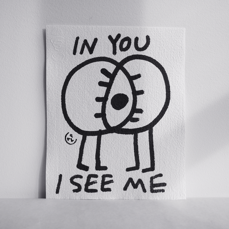 Petite oeuvre Buddy 'In you I see me'