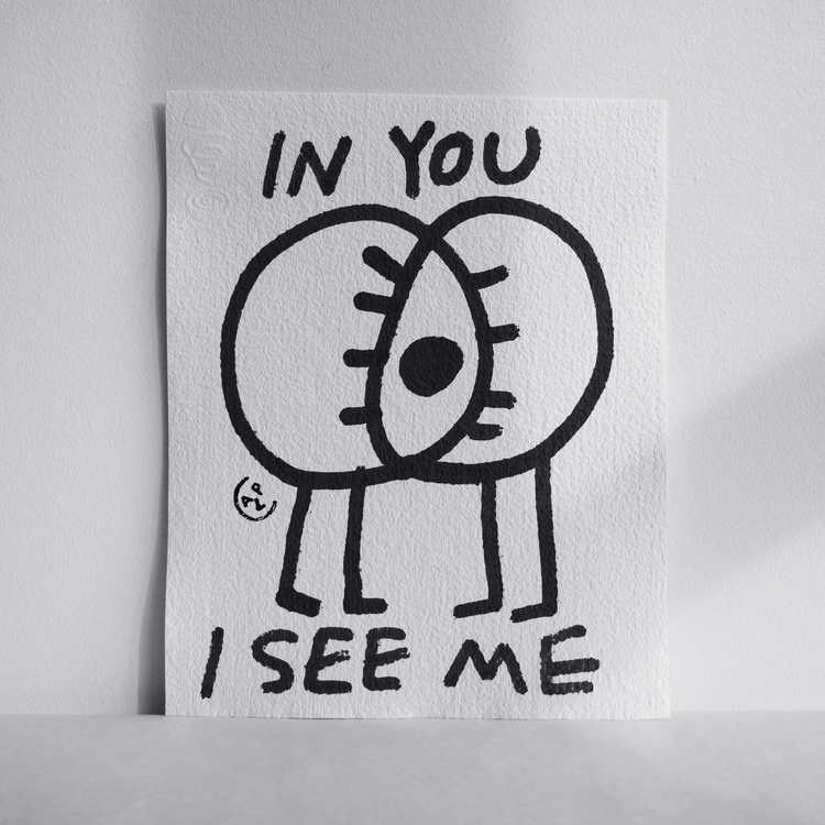 Petite oeuvre Buddy 'In you I see me'