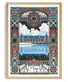 Affiche risographie 'Le musée d'Orsay, Paris'