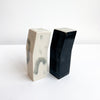 Duo salière-poivrière abstrait en porcelaine