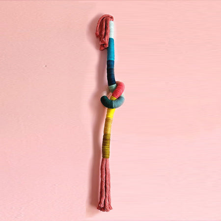 Original textile work 'Rainbow knot no.3'