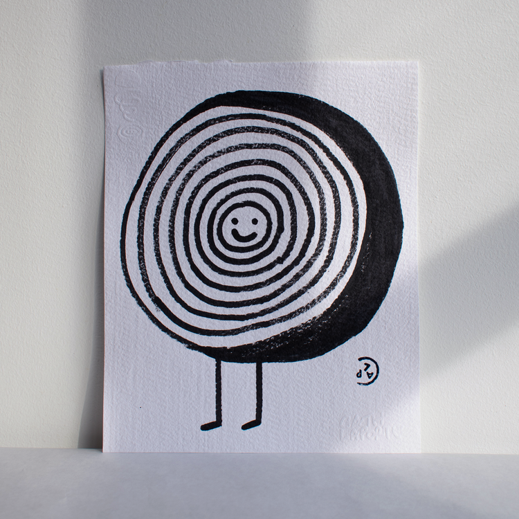 Buddy's small artwork 'The Onion Human'