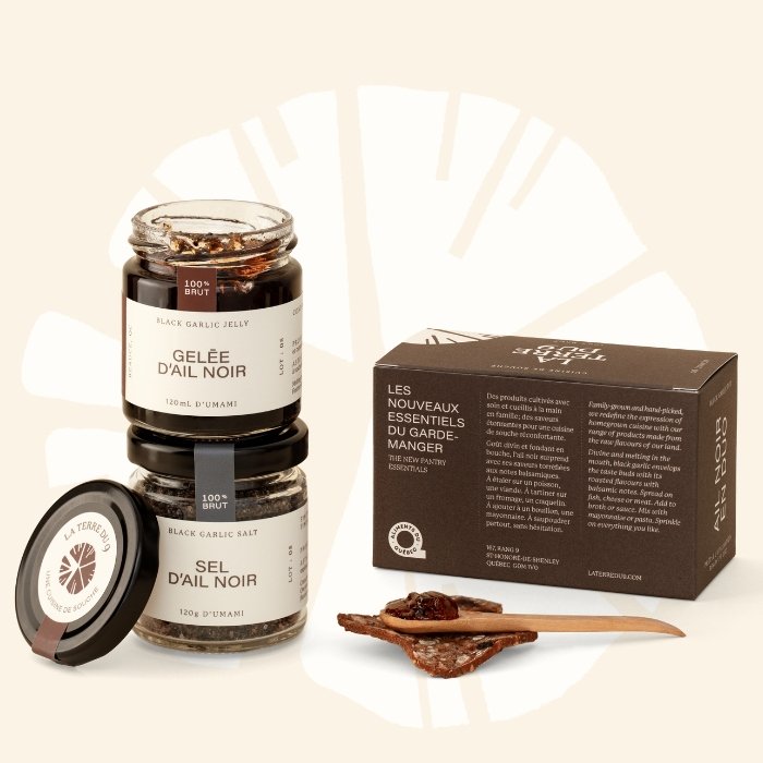 Mouth-watering duo | Black garlic jelly and salt