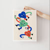 Affiche 'Coeurs Barrel of monkeys'