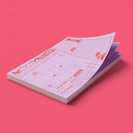 Planificateur hebdomadaire de bureau lilas