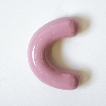 Decorative semi-porcelain letter 'C' [in stock - various colors]