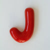 Decorative semi-porcelain letter 'J' [in stock - various colors]