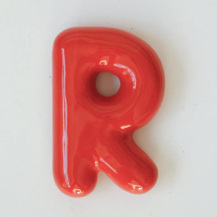 Lettre murale R en céramique [couleurs variées]