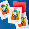 Carte de souhaits risographie Happy Presents