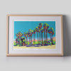 Risograph poster 'Indian Canyon Palm Trees'