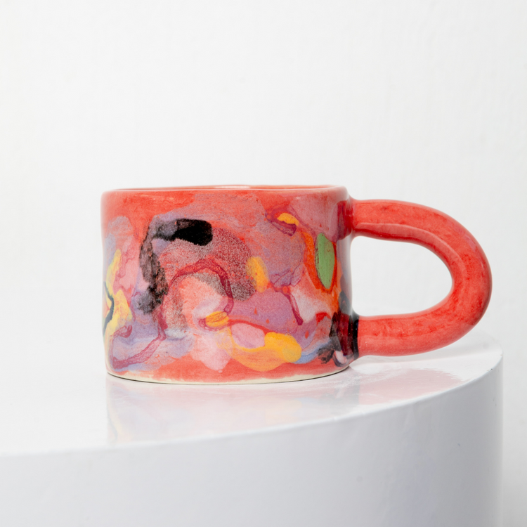 Tasse en céramique rouge 'Bricolage'