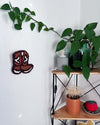 Pièce textile murale 'Mini Cowboy Boot'