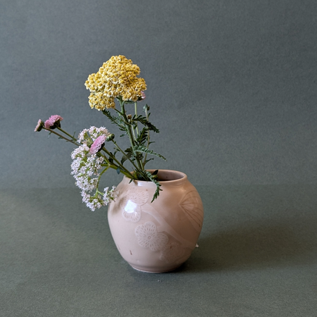 Petit dodu vase floral [couleurs variées]