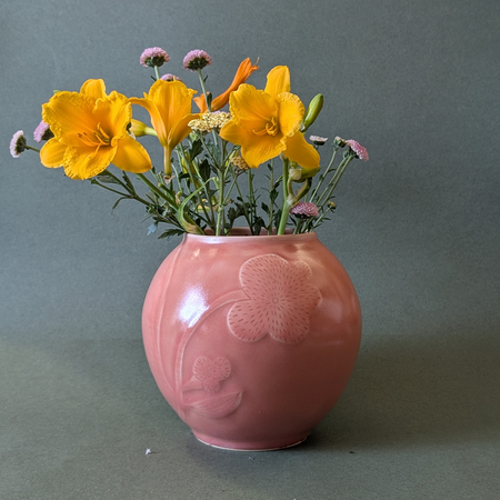 Grand dodu vase floral [couleurs variées]