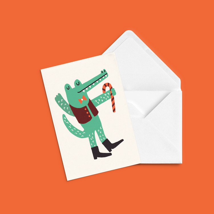 Mr Croc Greeting Card